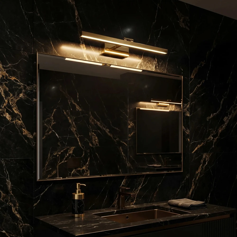 Sieninis šviestuvas Toolight Vonios sieninis LED šviestuvas APP1861-1W 60 cm GOLD