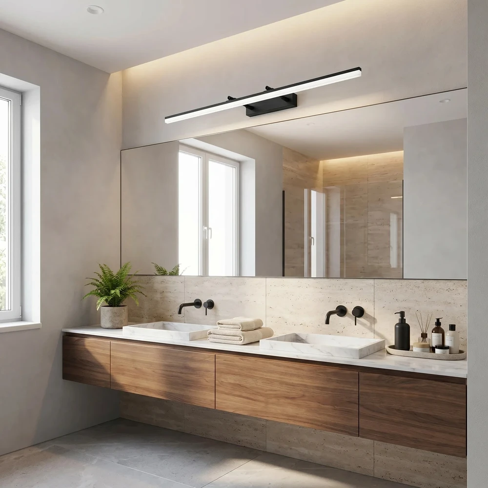 Sieninis šviestuvas Toolight Vonios sieninis LED šviestuvas APP1880-1W 80cm Juodas