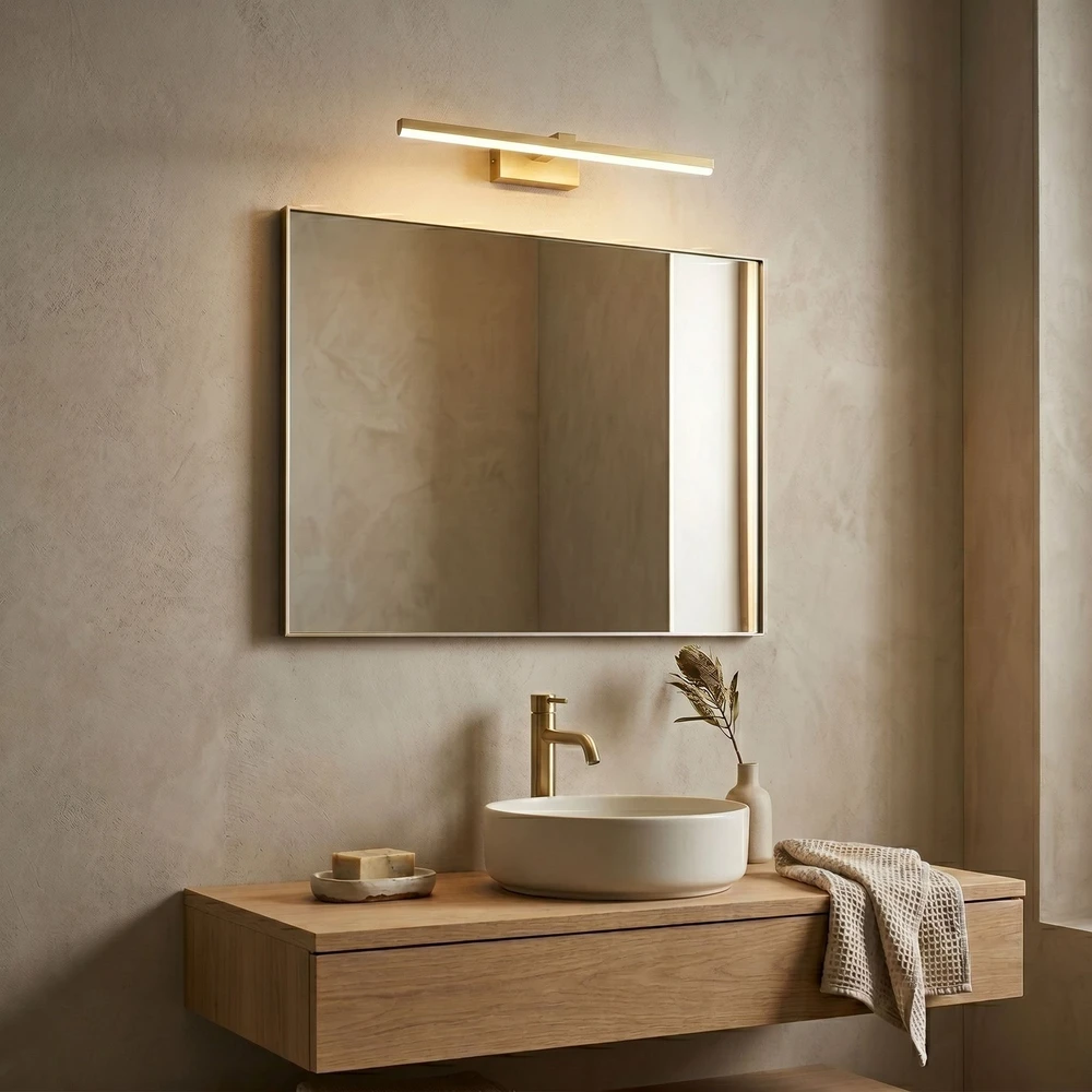 Sieninis šviestuvas Toolight Vonios sieninis LED šviestuvas SWE008-1W 58cm BRUSH GOLD