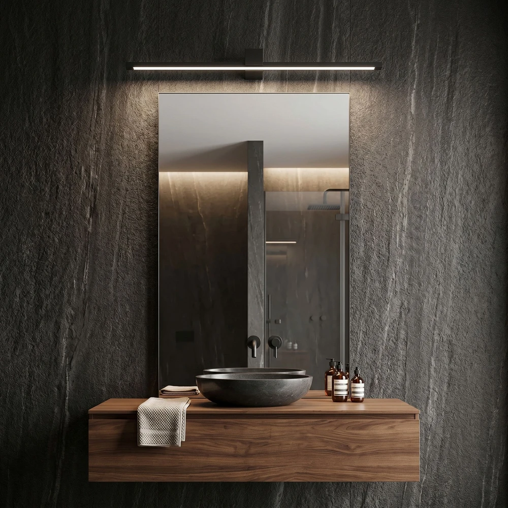 Sieninis šviestuvas Toolight Vonios sieninis LED šviestuvas SWE051-1W 80 cm Juodas