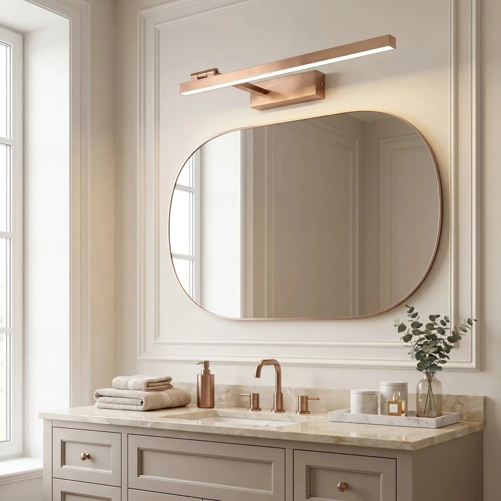 Sieninis šviestuvas Toolight Vonios sieninis LED šviestuvas SWE038-1W 60cm BRUSH COPPER
