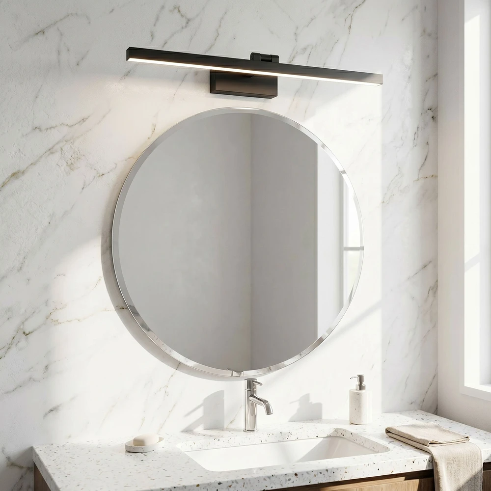Sieninis šviestuvas Toolight Vonios sieninis LED šviestuvas APP1867-1W 60 cm Juodas