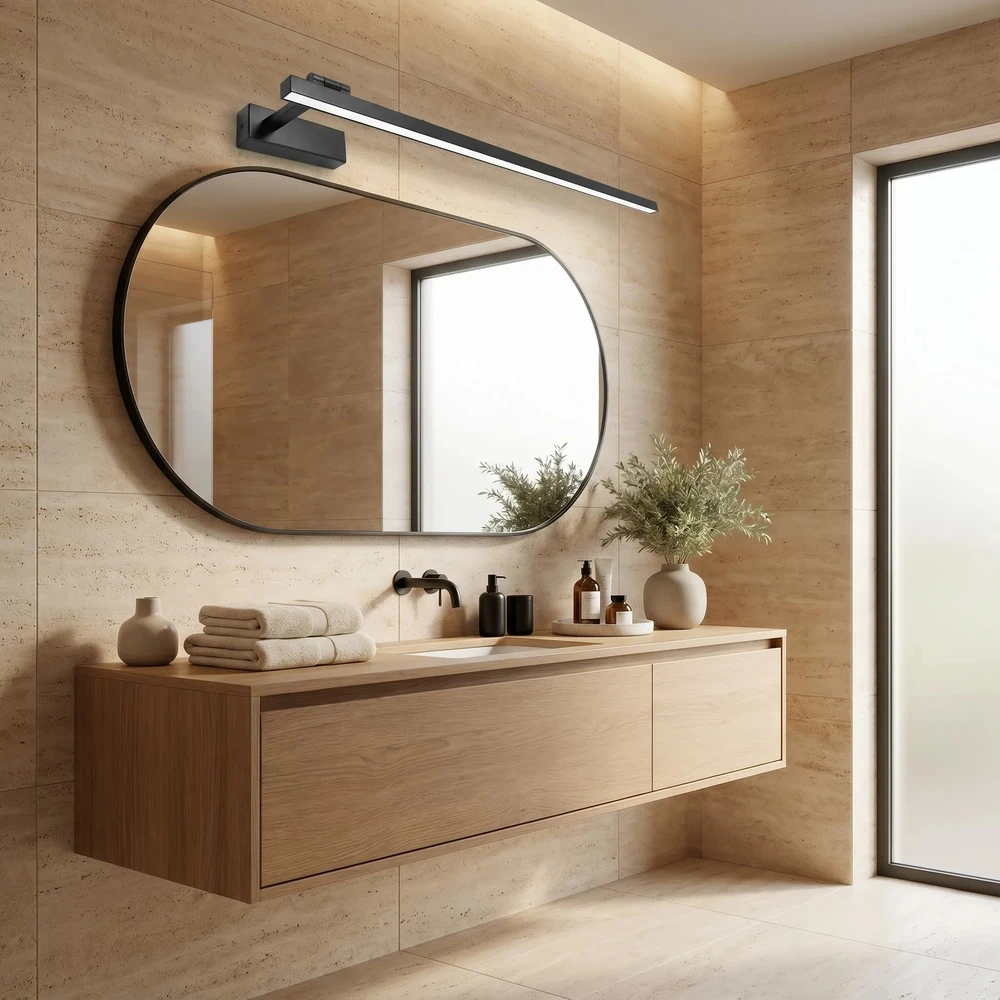 Sieninis šviestuvas Toolight Vonios sieninis LED šviestuvas SWE036-1W 80cm Juodas