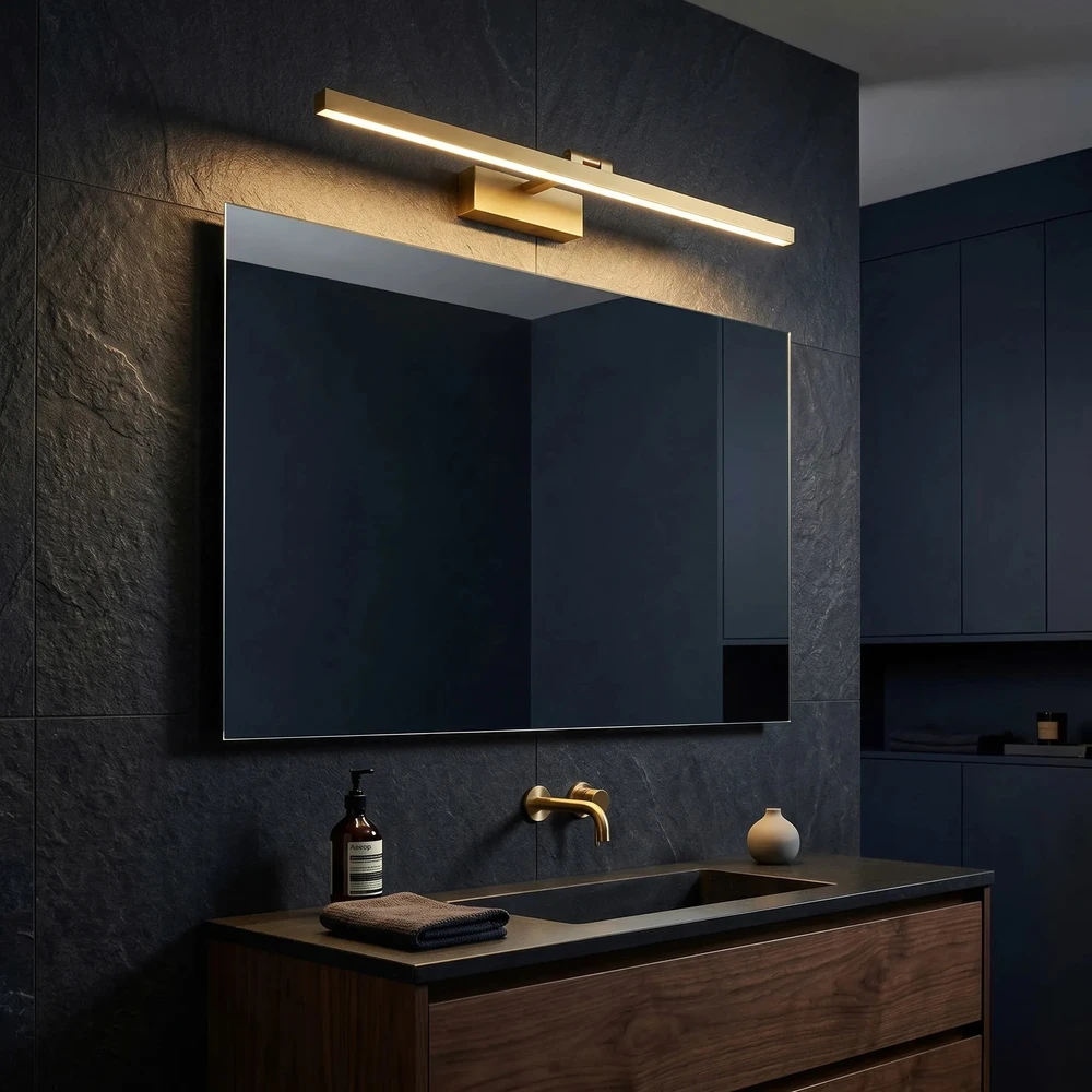 Sieninis šviestuvas Toolight Vonios sieninis LED šviestuvas APP1865-1W 80 cm BRUSH GOLD