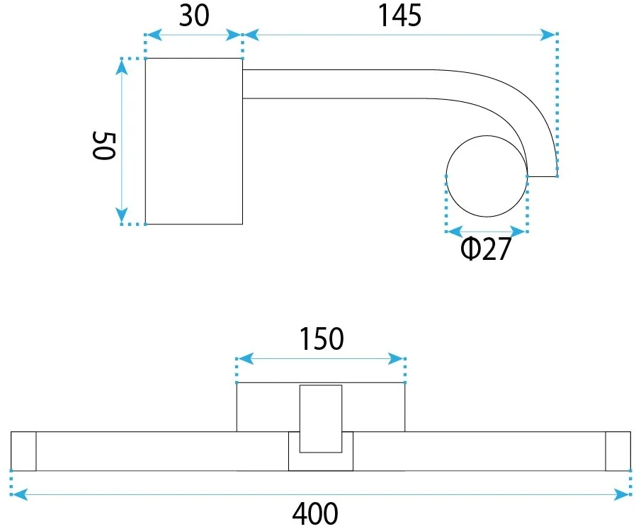 Sieninis šviestuvas Toolight Vonios sieninis LED šviestuvas APP1881-1W 40cm CHROME