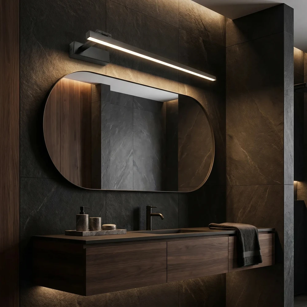 Sieninis šviestuvas Toolight Vonios sieninis LED šviestuvas SWE036-1W 80cm Juodas