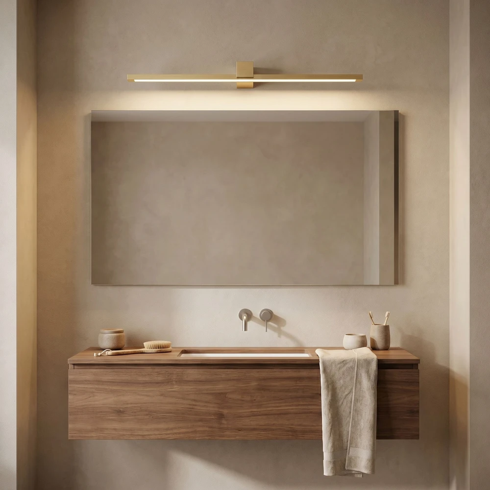 Sieninis šviestuvas Toolight Vonios sieninis LED šviestuvas SWE048-1W 80cm GOLD BRUSH