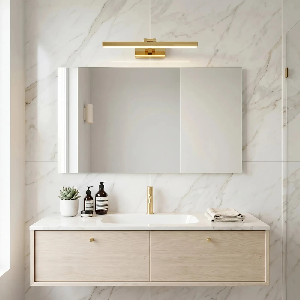 Sieninis šviestuvas Toolight Vonios sieninis LED šviestuvas APP1860-1W 40cm GOLD