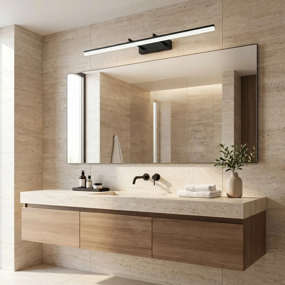 Sieninis šviestuvas Toolight Vonios sieninis LED šviestuvas APP1880-1W 80cm Juodas