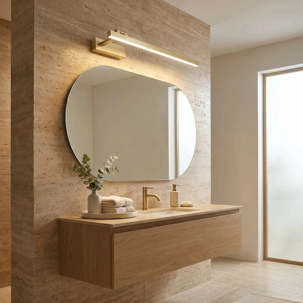 Sieninis šviestuvas Toolight Vonios sieninis LED šviestuvas SWE032-1W 60cm BRUSH GOLD