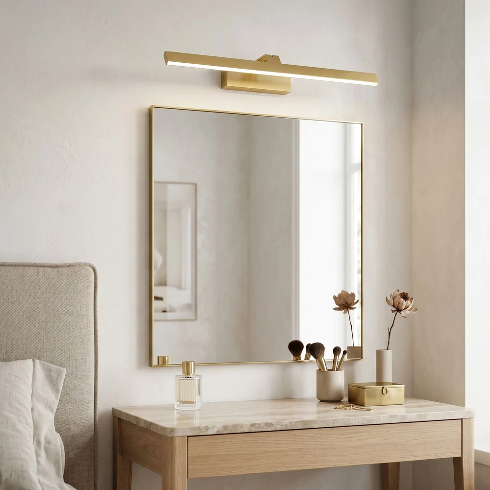 Sieninis šviestuvas Toolight Vonios sieninis LED šviestuvas SWE008-1W 58cm BRUSH GOLD