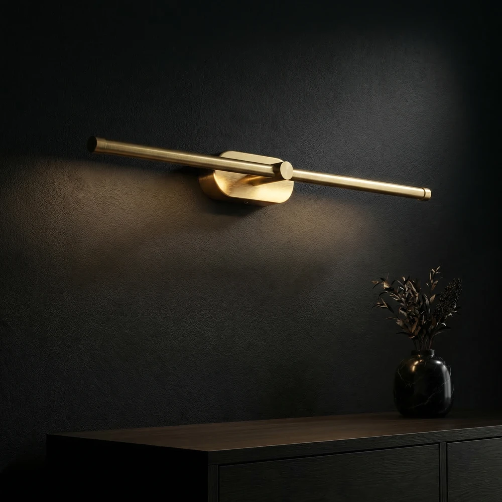 Sieninis šviestuvas Toolight Vonios sieninis LED šviestuvas APP1893-1W 60 cm BRUSH GOLD