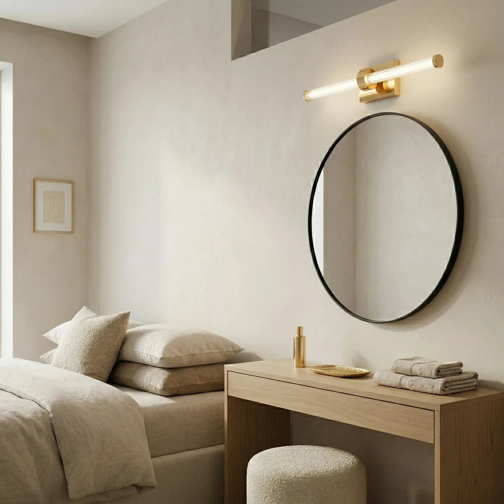 Sieninis šviestuvas Toolight Vonios sieninis LED šviestuvas APP1883-1W 40cm GOLD