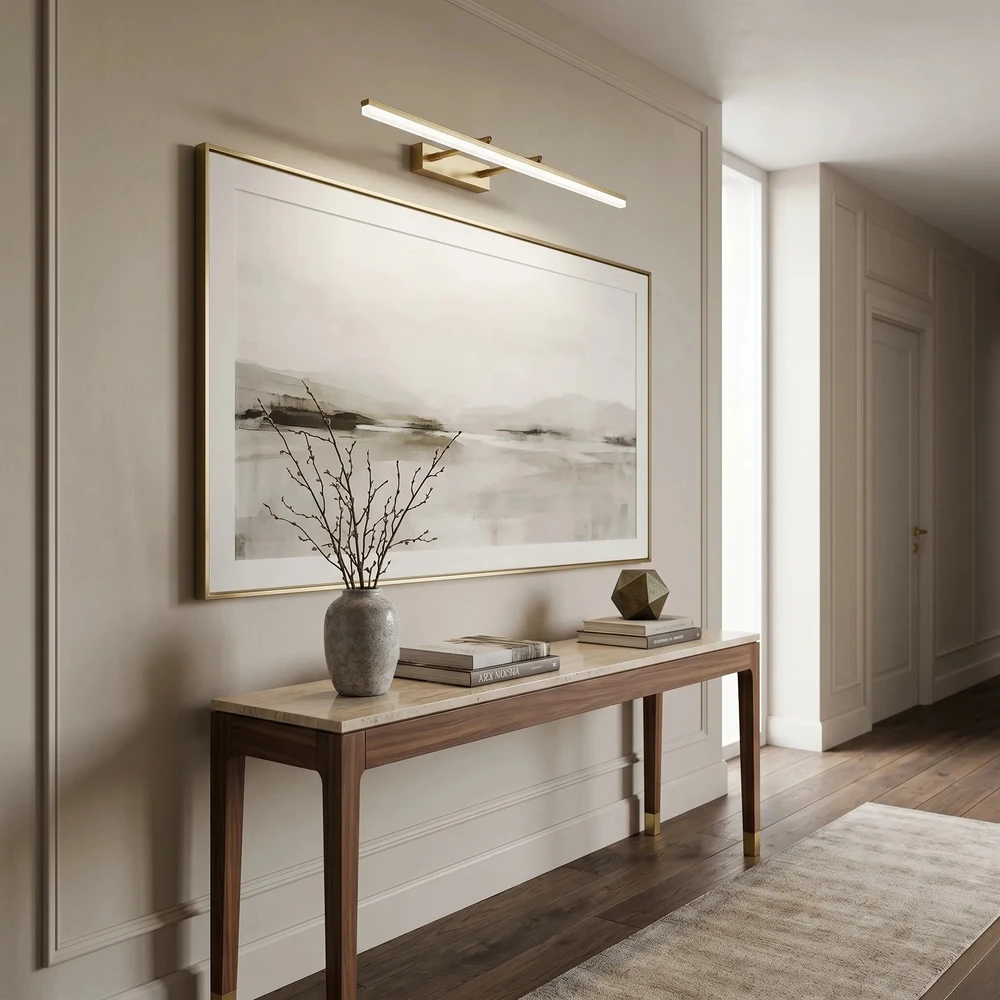 Sieninis šviestuvas Toolight Vonios sieninis LED šviestuvas APP1877-1W 80cm BRUSH GOLD