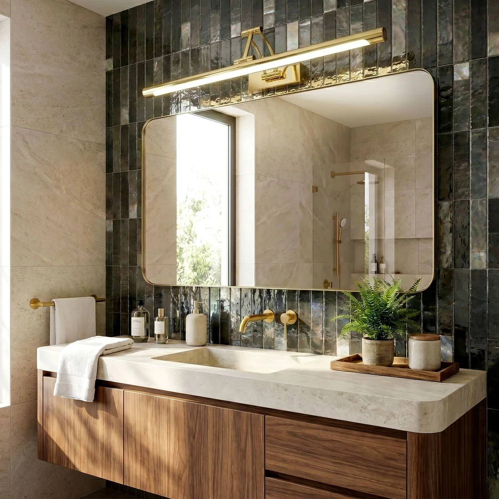 Sieninis šviestuvas Toolight Vonios sieninis LED šviestuvas SWE021-1W 80cm Gold