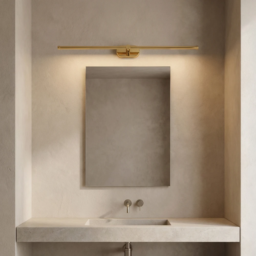 Sieninis šviestuvas Toolight Vonios sieninis LED šviestuvas APP1891-1W 80 cm GOLD