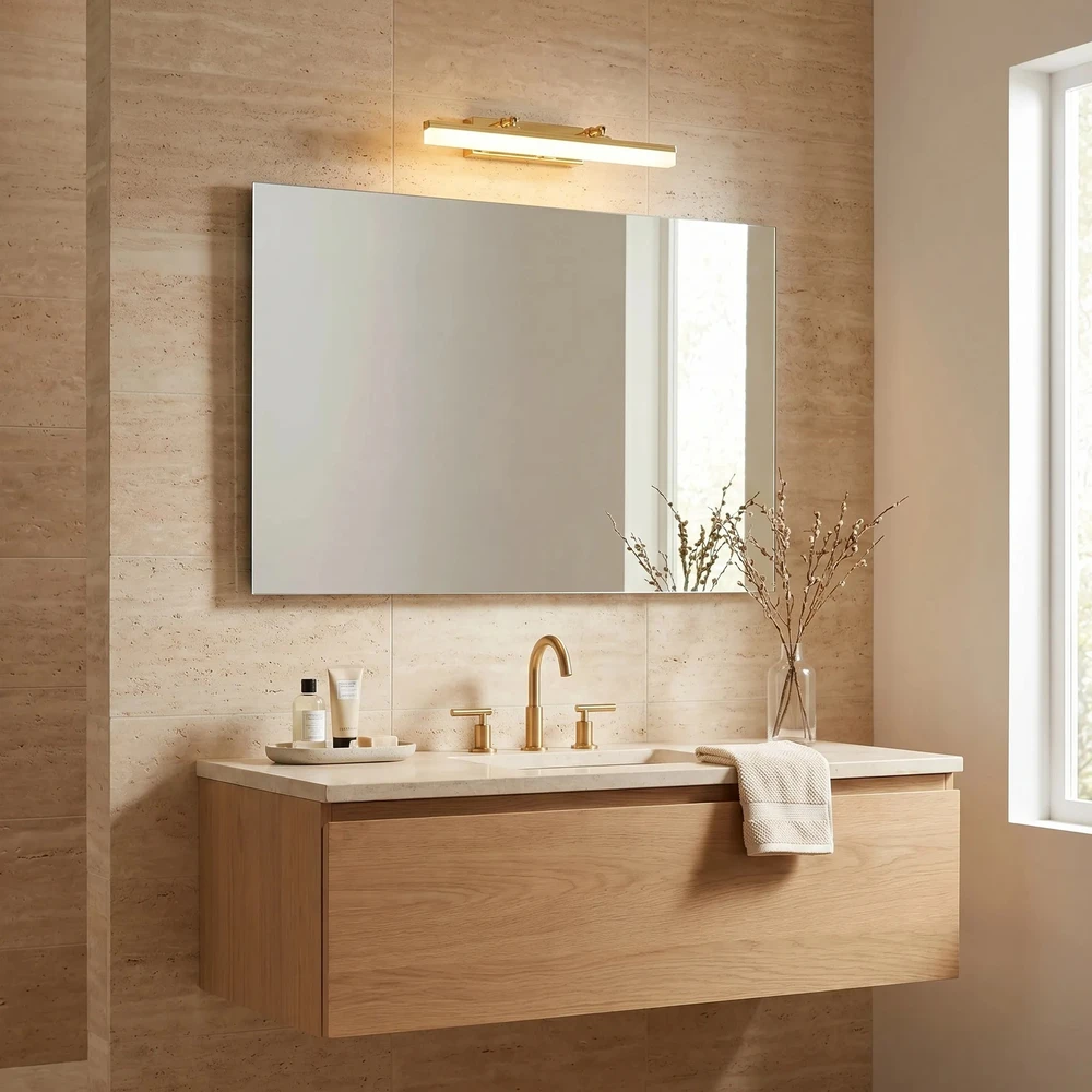 Sieninis šviestuvas Toolight Vonios sieninis LED šviestuvas APP1872 40 CM GOLD