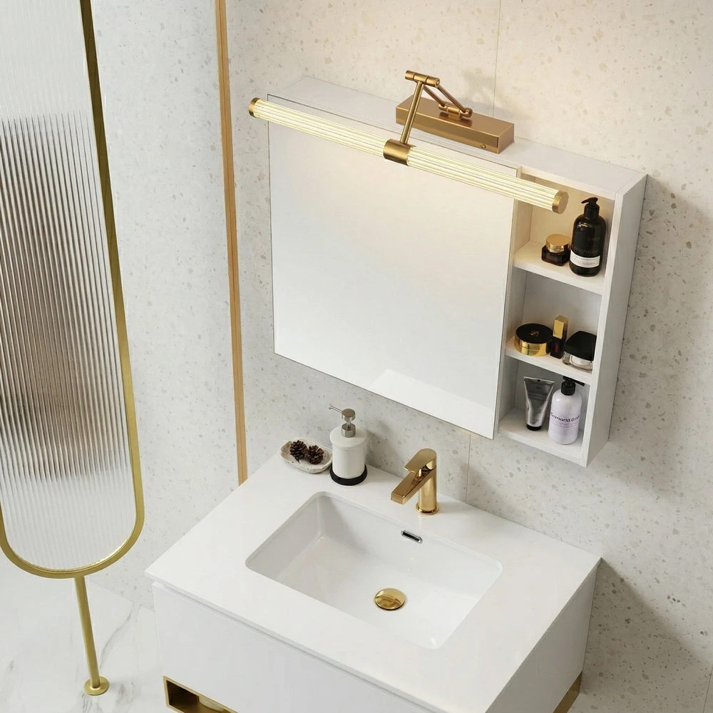 Sieninis šviestuvas Toolight Vonios Sieninis Led Šviestuvas APP1900-1W 60cm Gold
