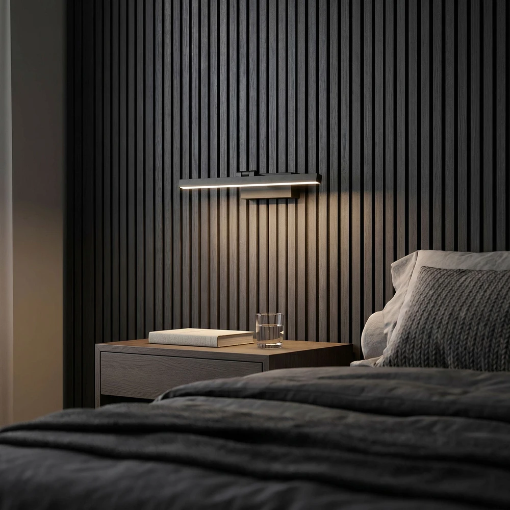 Sieninis šviestuvas Toolight Vonios sieninis LED šviestuvas APP1866-1W 40 cm Juodas