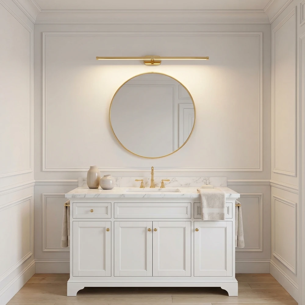 Sieninis šviestuvas Toolight Vonios sieninis LED šviestuvas APP1891-1W 80 cm GOLD