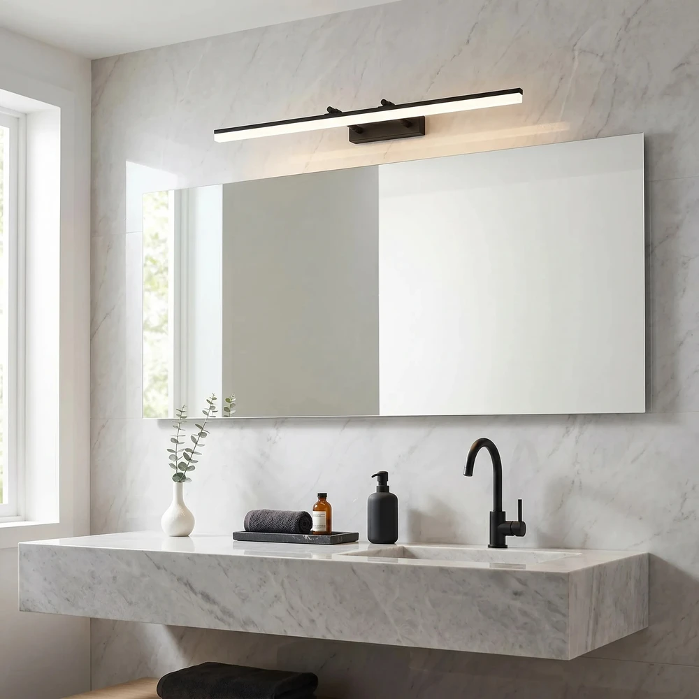 Sieninis šviestuvas Toolight Vonios sieninis LED šviestuvas APP1880-1W 80cm Juodas