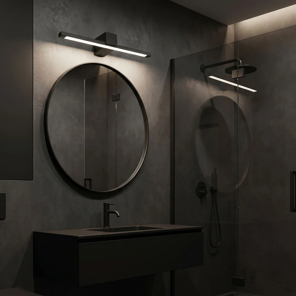 Sieninis šviestuvas Toolight Vonios sieninis LED šviestuvas SWE050-1W 60 cm Juodas