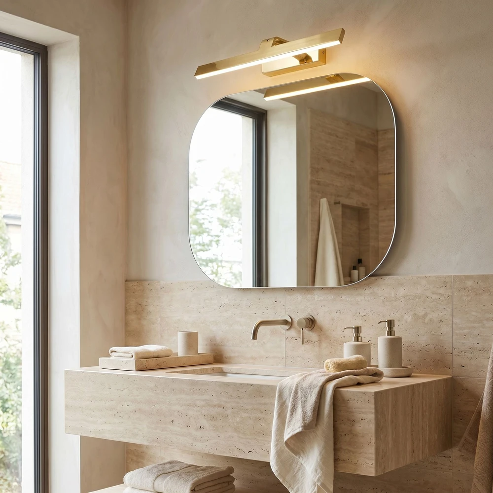 Sieninis šviestuvas Toolight Vonios sieninis LED šviestuvas SWE004-1W 43cm GOLD