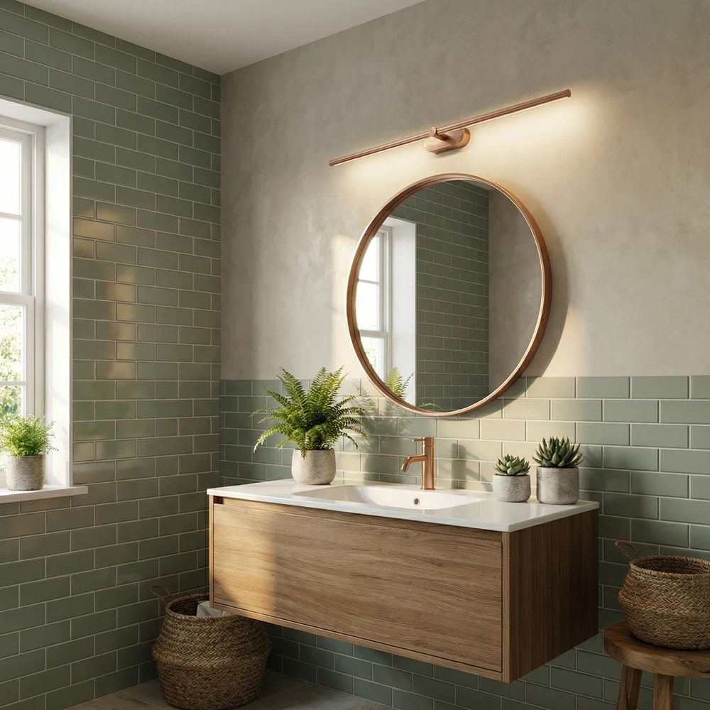 Sieninis šviestuvas Toolight Vonios Sieninis Led Šviestuvas APP1897-1W 80 Cm Copper