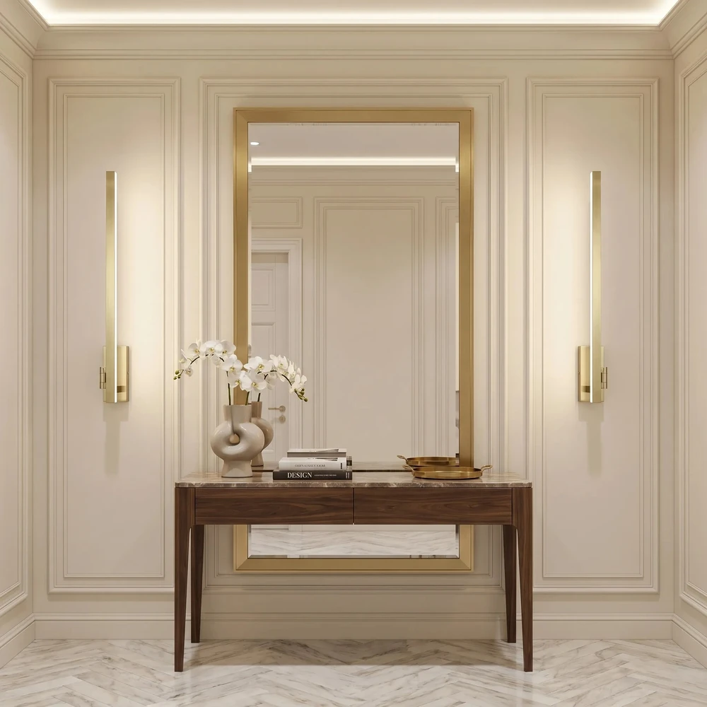 Sieninis šviestuvas Toolight Vonios sieninis LED šviestuvas SWE033-1W 80cm BRUSH GOLD