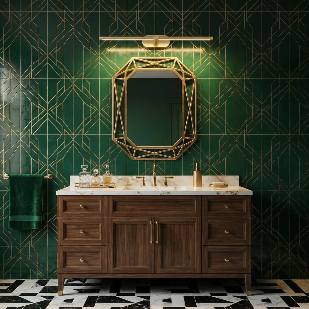 Sieninis šviestuvas Toolight Vonios sieninis LED šviestuvas APP1893-1W 60 cm BRUSH GOLD
