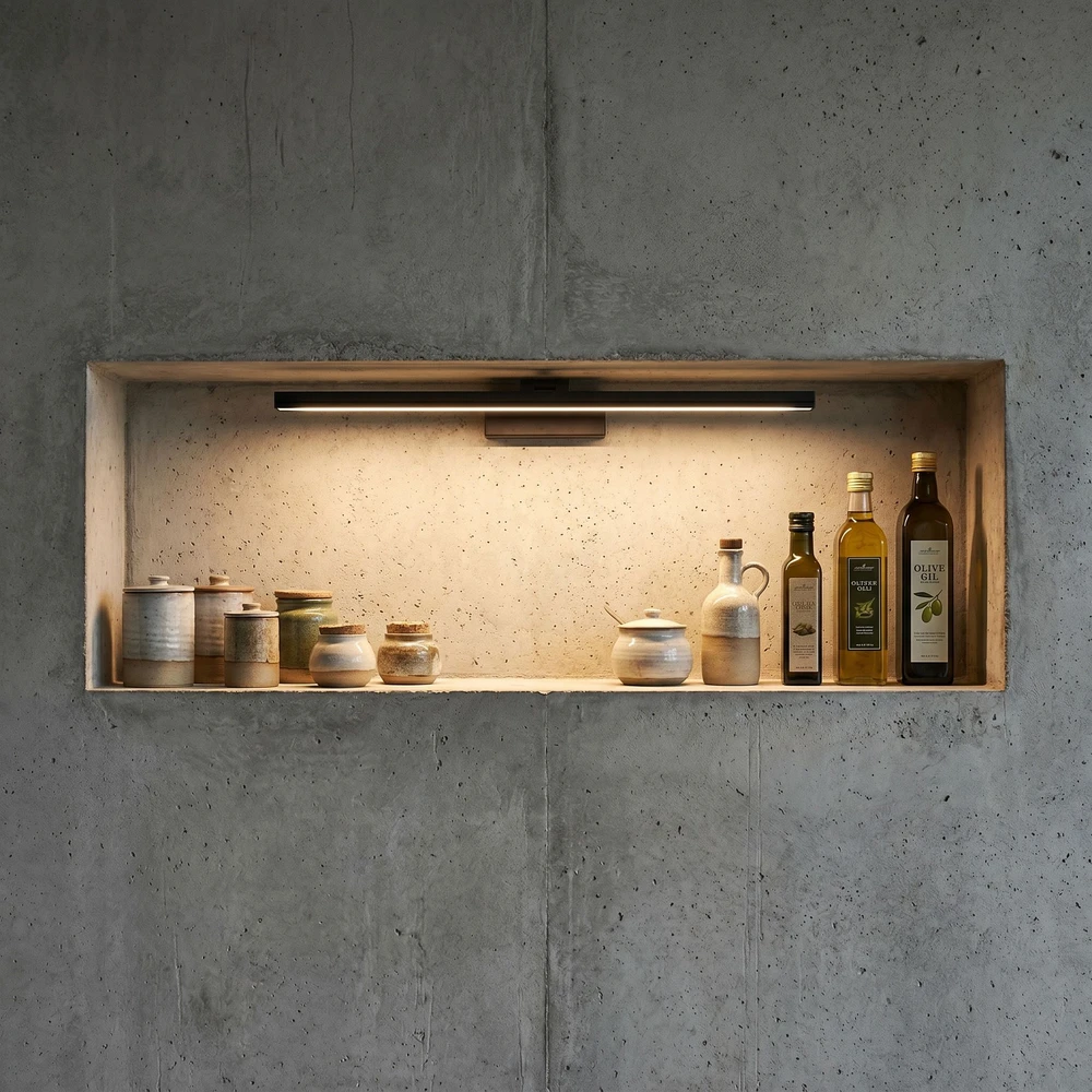 Sieninis šviestuvas Toolight Vonios sieninis LED šviestuvas APP1868-1W 80 cm Juodas