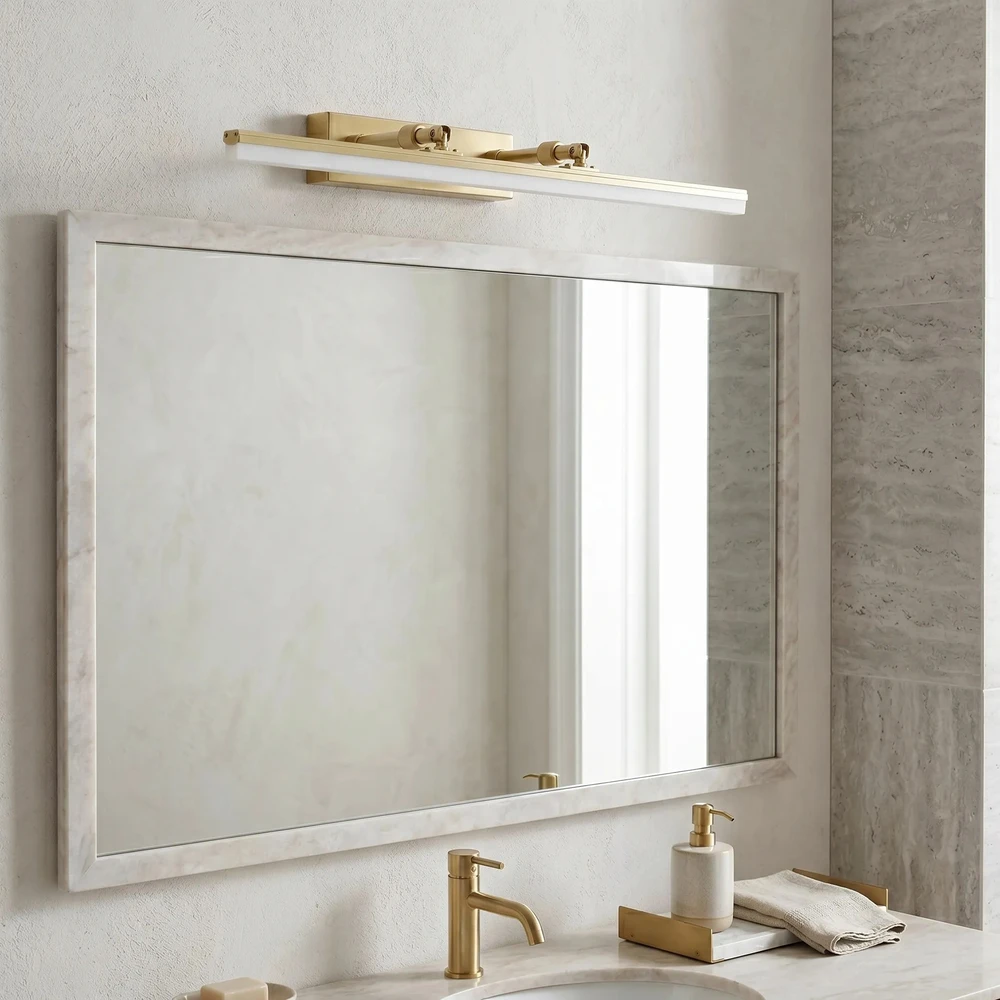 Sieninis šviestuvas Toolight Vonios sieninis LED šviestuvas APP1876-1W 60cm BRUSH GOLD
