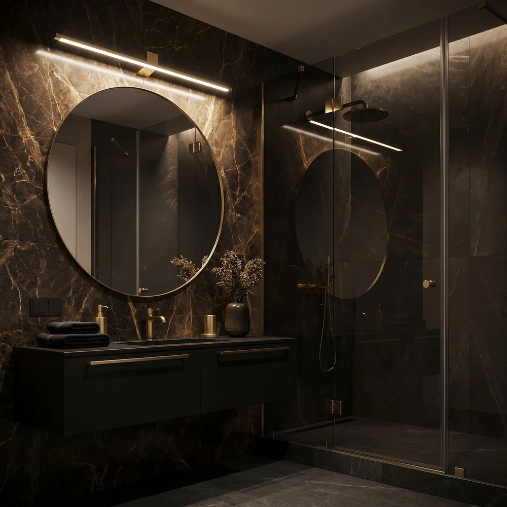 Sieninis šviestuvas Toolight Vonios sieninis LED šviestuvas SWE045-1W 80 cm GOLD