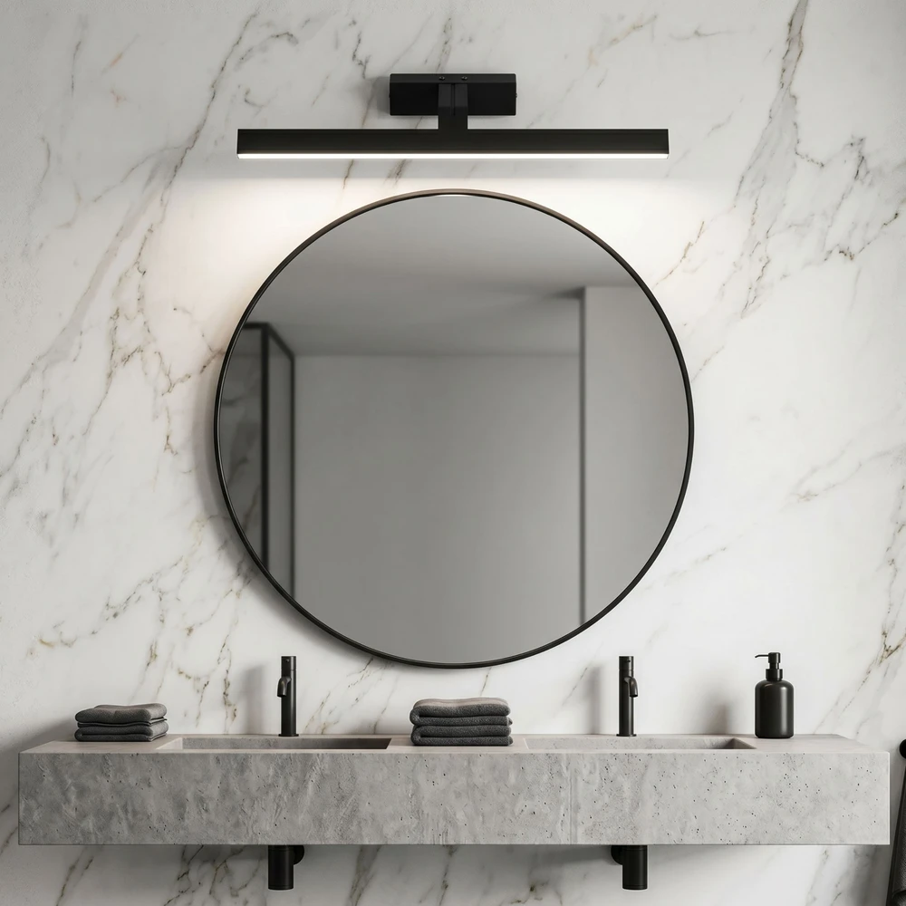 Sieninis šviestuvas Toolight Vonios Sieninis Led Šviestuvas Swe011-1w 58cm Juodas