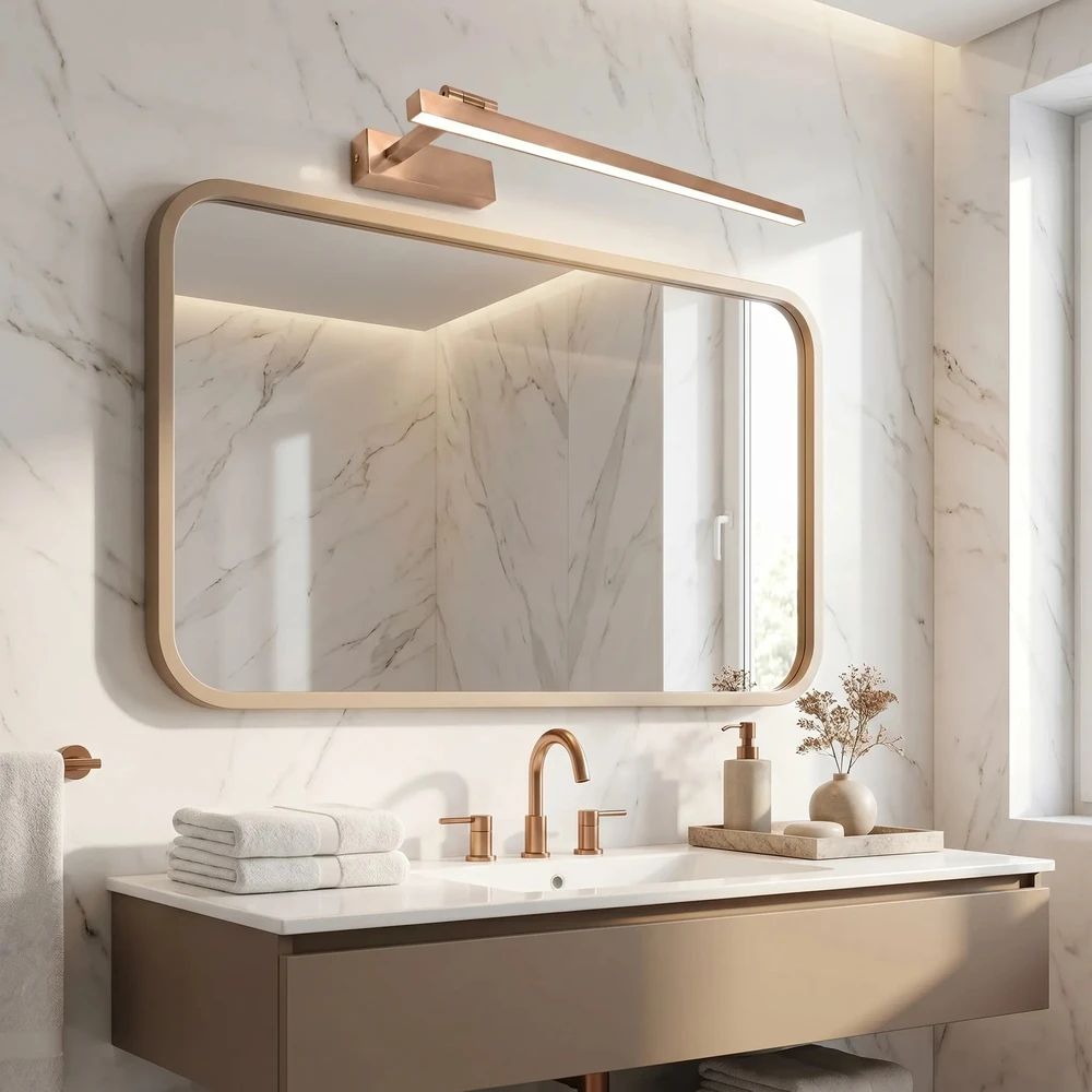 Sieninis šviestuvas Toolight Vonios sieninis LED šviestuvas SWE038-1W 60cm BRUSH COPPER