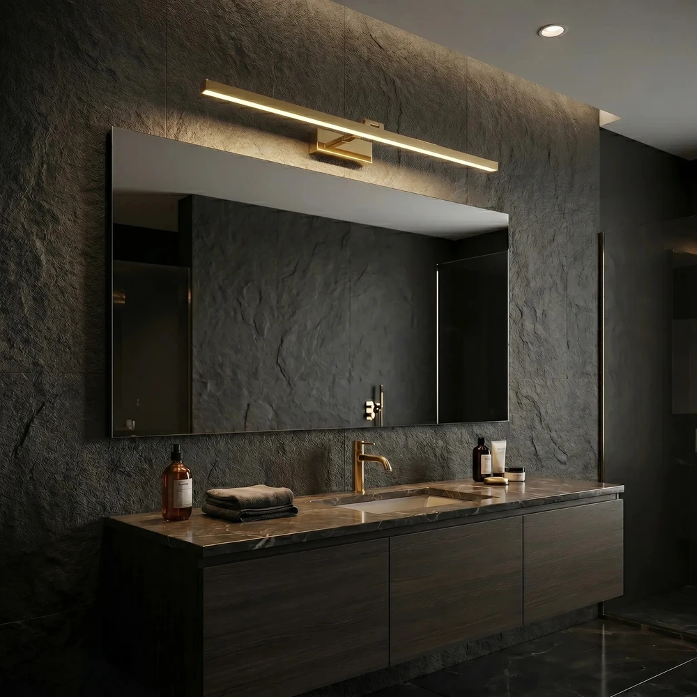 Sieninis šviestuvas Toolight Vonios sieninis LED šviestuvas APP1862-1W 80 cm GOLD