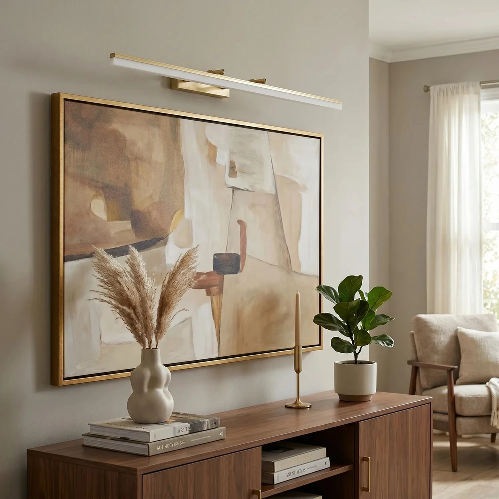 Sieninis šviestuvas Toolight Vonios sieninis LED šviestuvas APP1877-1W 80cm BRUSH GOLD