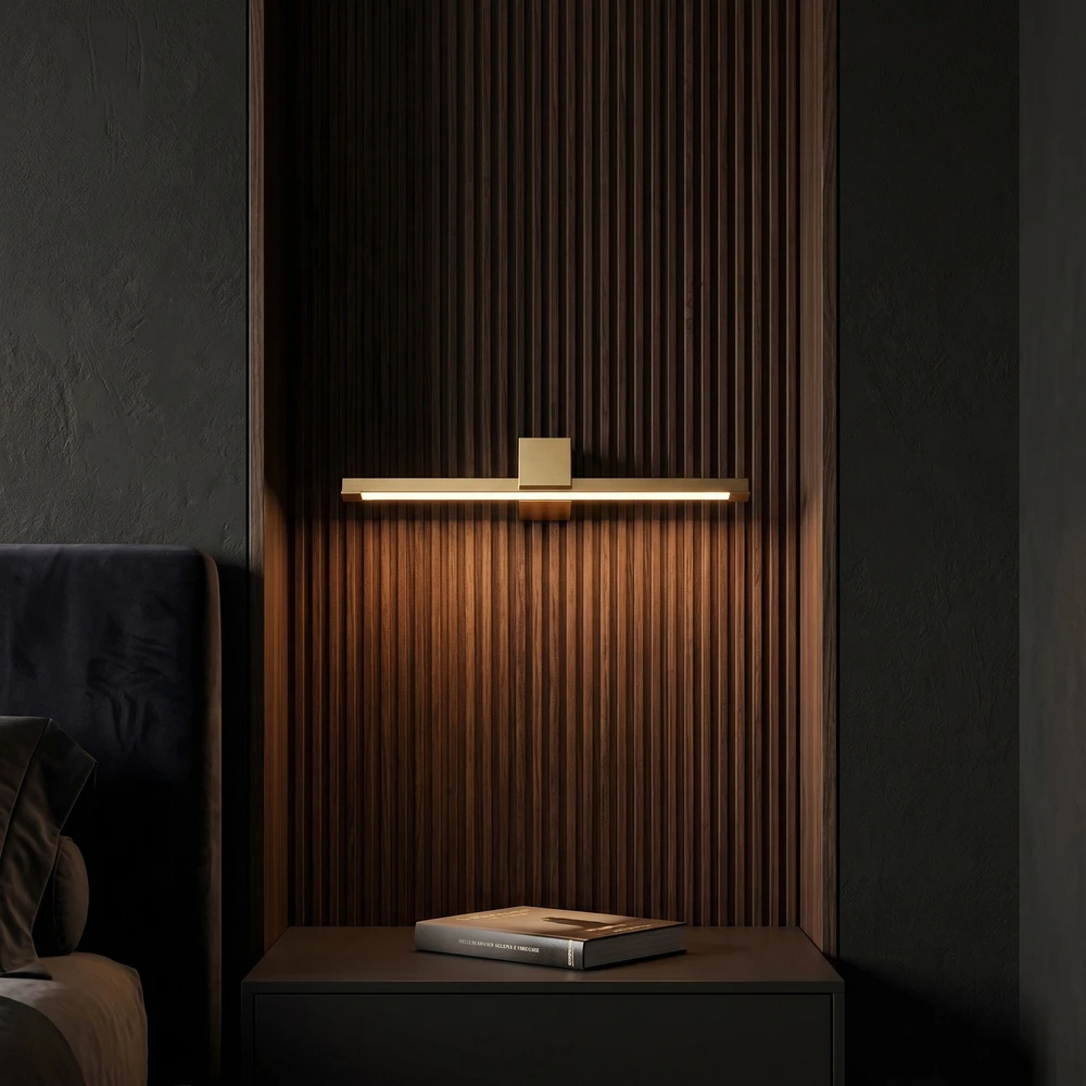 Sieninis šviestuvas Toolight Vonios sieninis LED šviestuvas SWE047-1W 60cm GOLD BRUSH