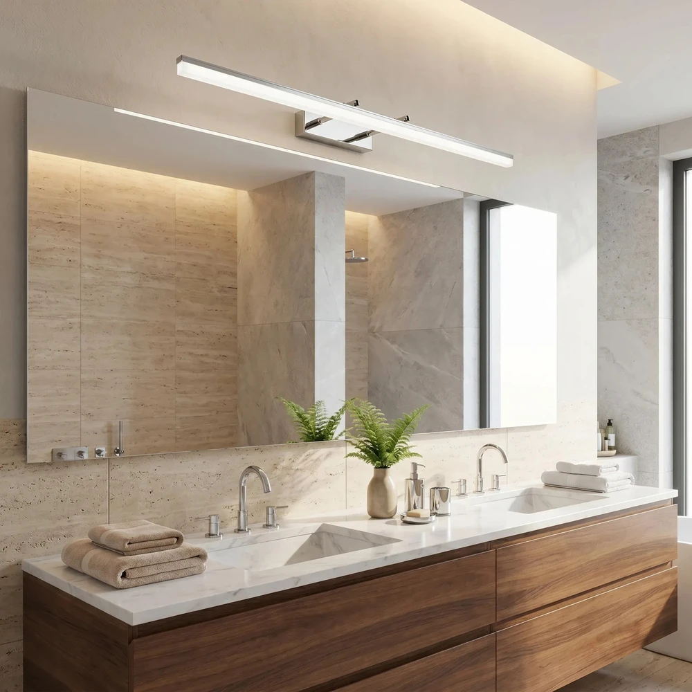 Sieninis šviestuvas Toolight Vonios sieninis LED šviestuvas APP1871-1W 80cm CHROME