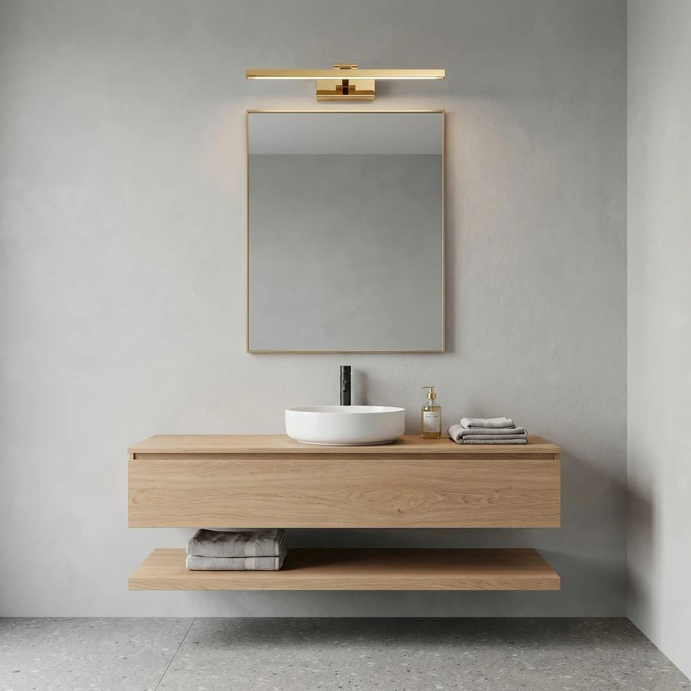 Sieninis šviestuvas Toolight Vonios sieninis LED šviestuvas APP1861-1W 60 cm GOLD