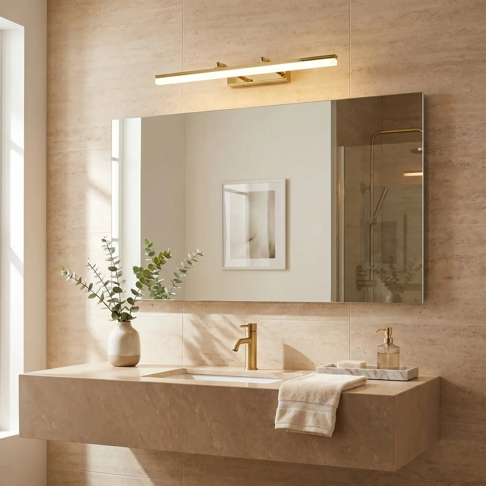 Sieninis šviestuvas Toolight Vonios sieninis LED šviestuvas APP1873-1W 60cm GOLD