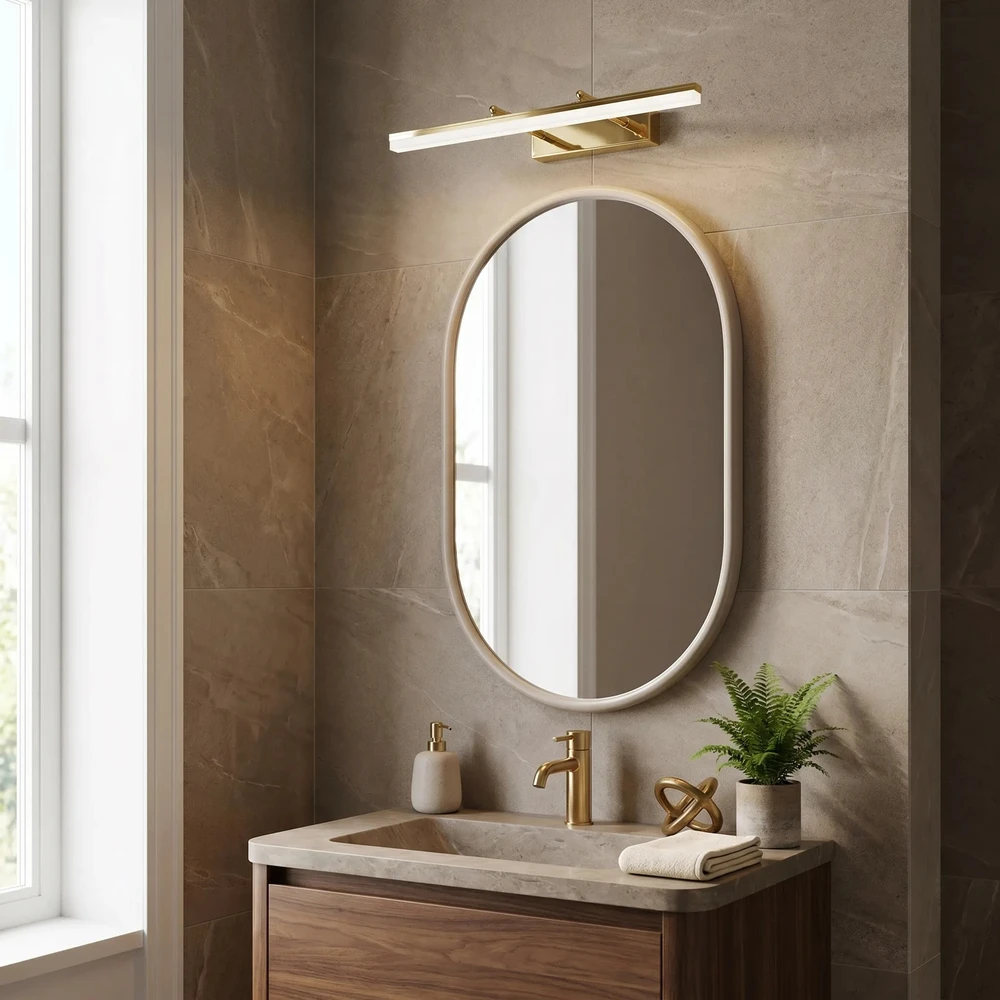 Sieninis šviestuvas Toolight Vonios sieninis LED šviestuvas APP1873-1W 60cm GOLD