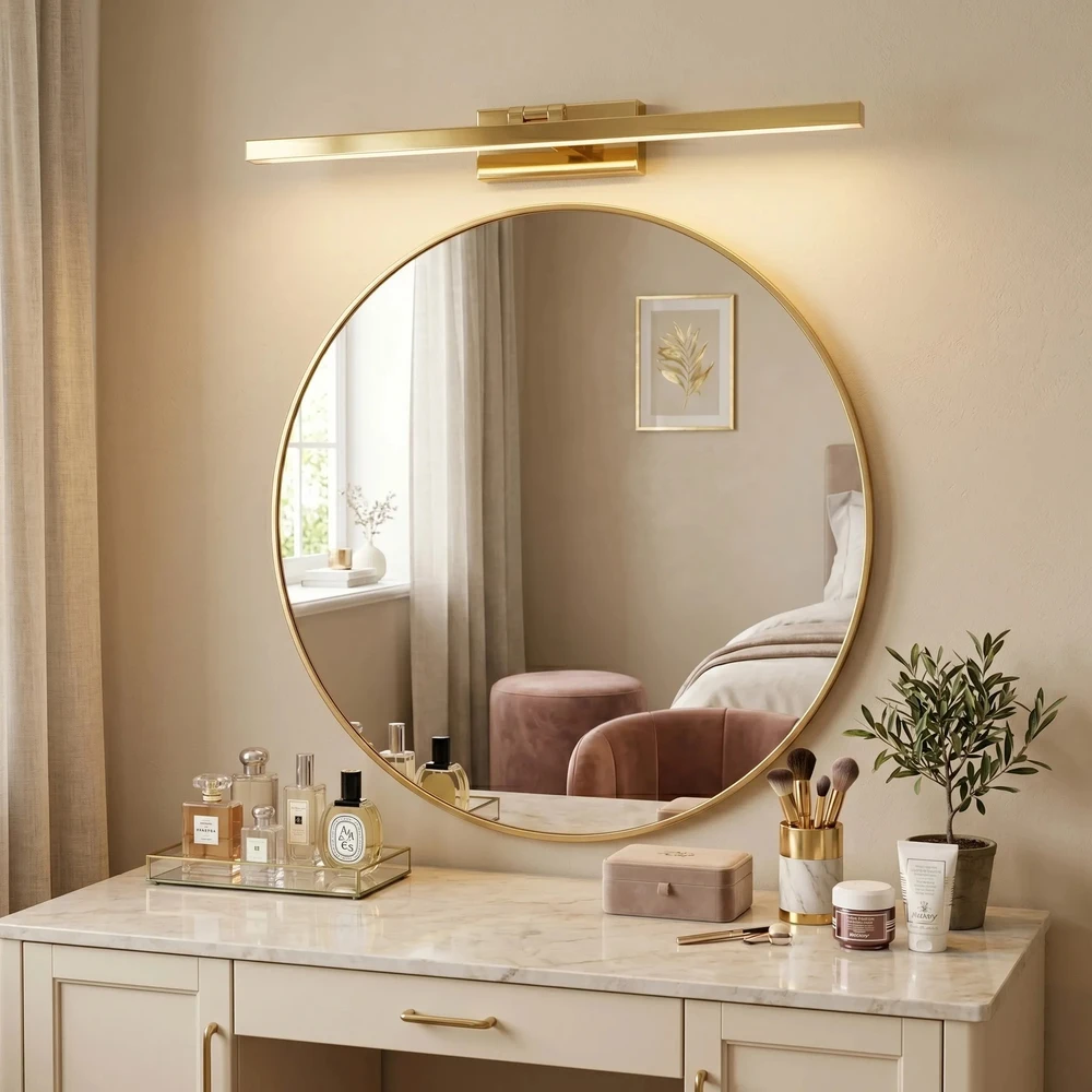 Sieninis šviestuvas Toolight Vonios sieninis LED šviestuvas APP1862-1W 80 cm GOLD