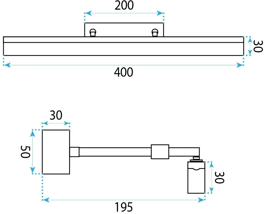 Sieninis šviestuvas Toolight Vonios sieninis LED šviestuvas APP1869-1W 40cm CHROME