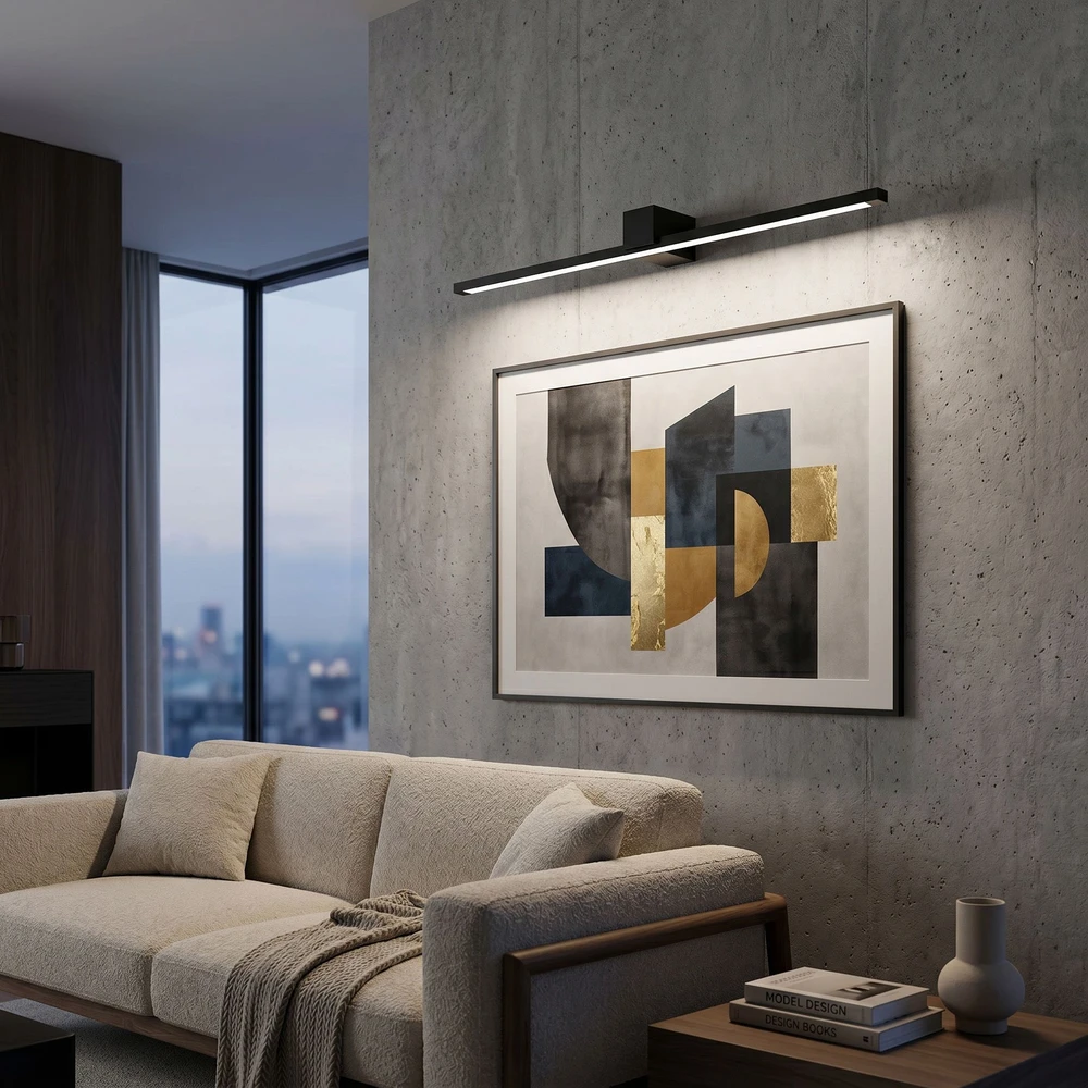 Sieninis šviestuvas Toolight Vonios sieninis LED šviestuvas SWE051-1W 80 cm Juodas