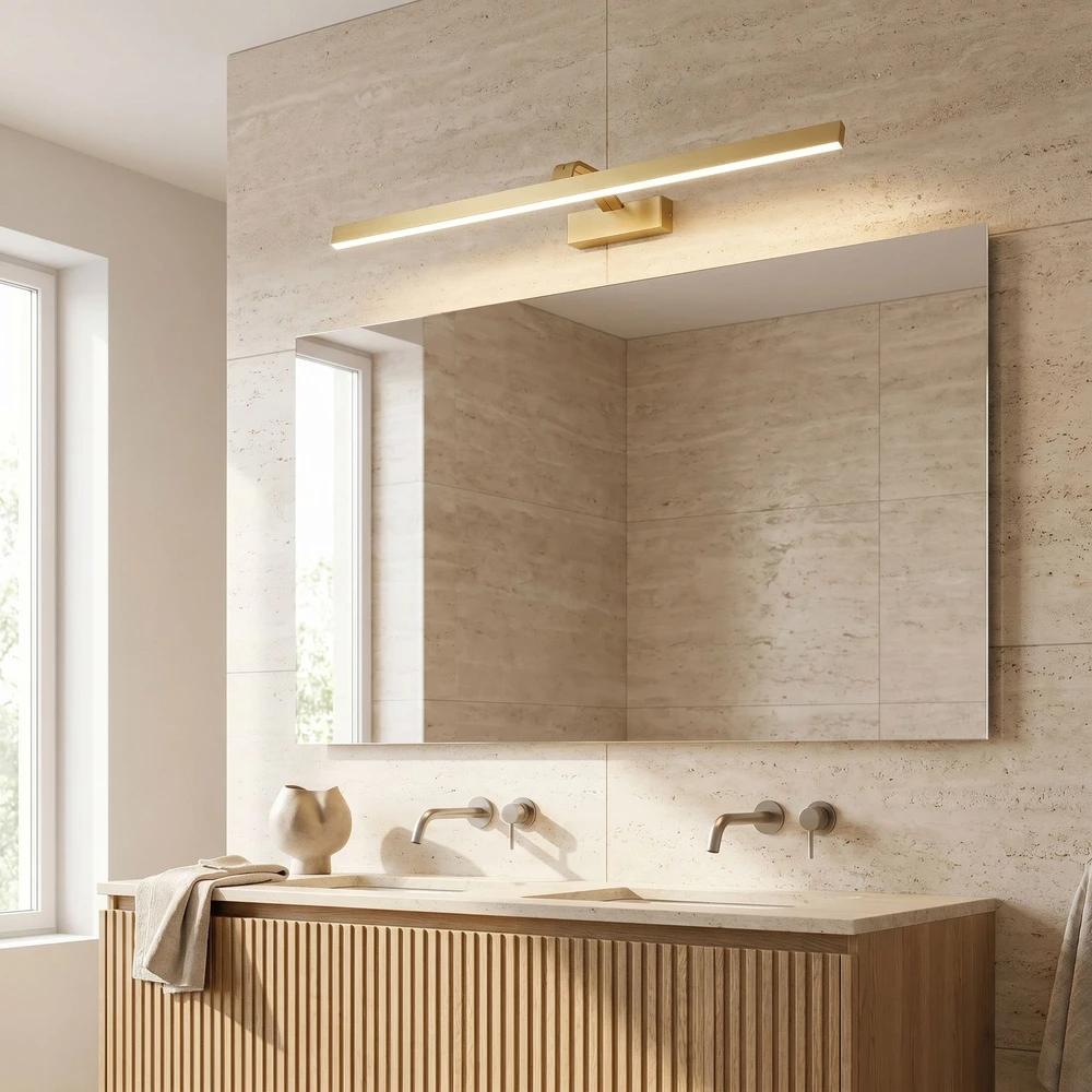 Sieninis šviestuvas Toolight Vonios sieninis LED šviestuvas SWE009-1W 73cm BRUSH GOLD