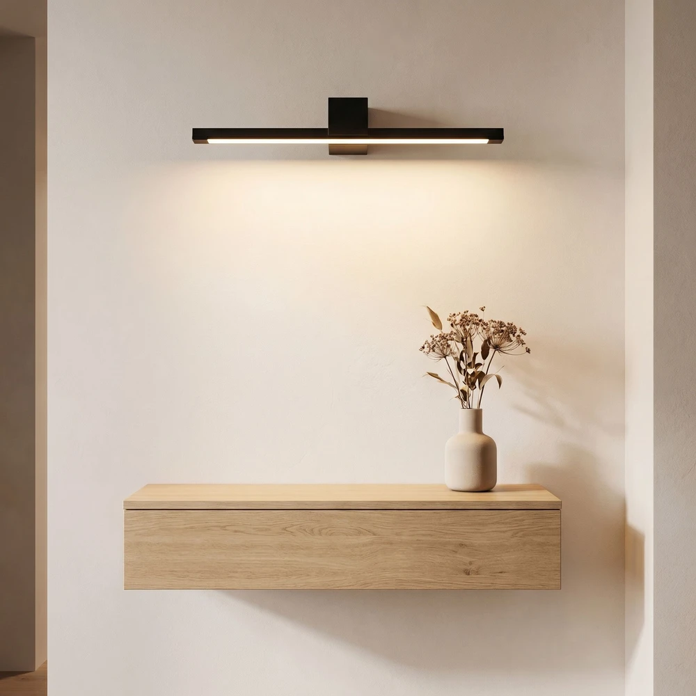 Sieninis šviestuvas Toolight Vonios sieninis LED šviestuvas SWE050-1W 60 cm Juodas