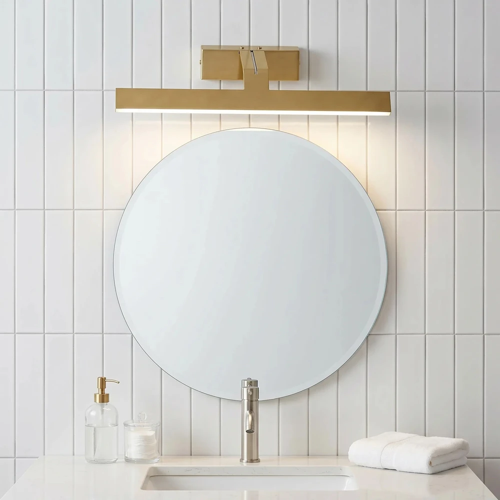 Sieninis šviestuvas Toolight Vonios sieninis LED šviestuvas SWE007-1W 43cm BRUSH GOLD