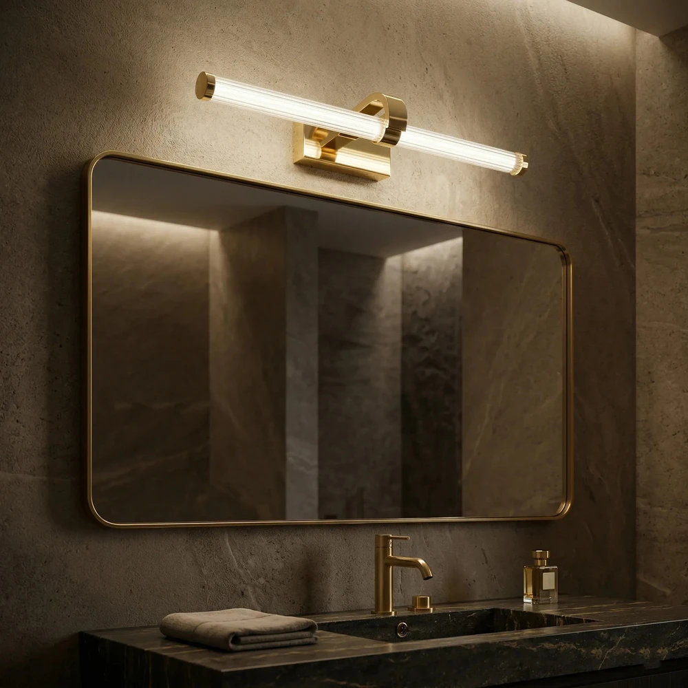 Sieninis šviestuvas Toolight Vonios sieninis LED šviestuvas APP1884-1W 60cm GOLD