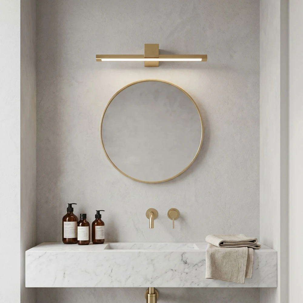 Sieninis šviestuvas Toolight Vonios sieninis LED šviestuvas SWE047-1W 60cm GOLD BRUSH